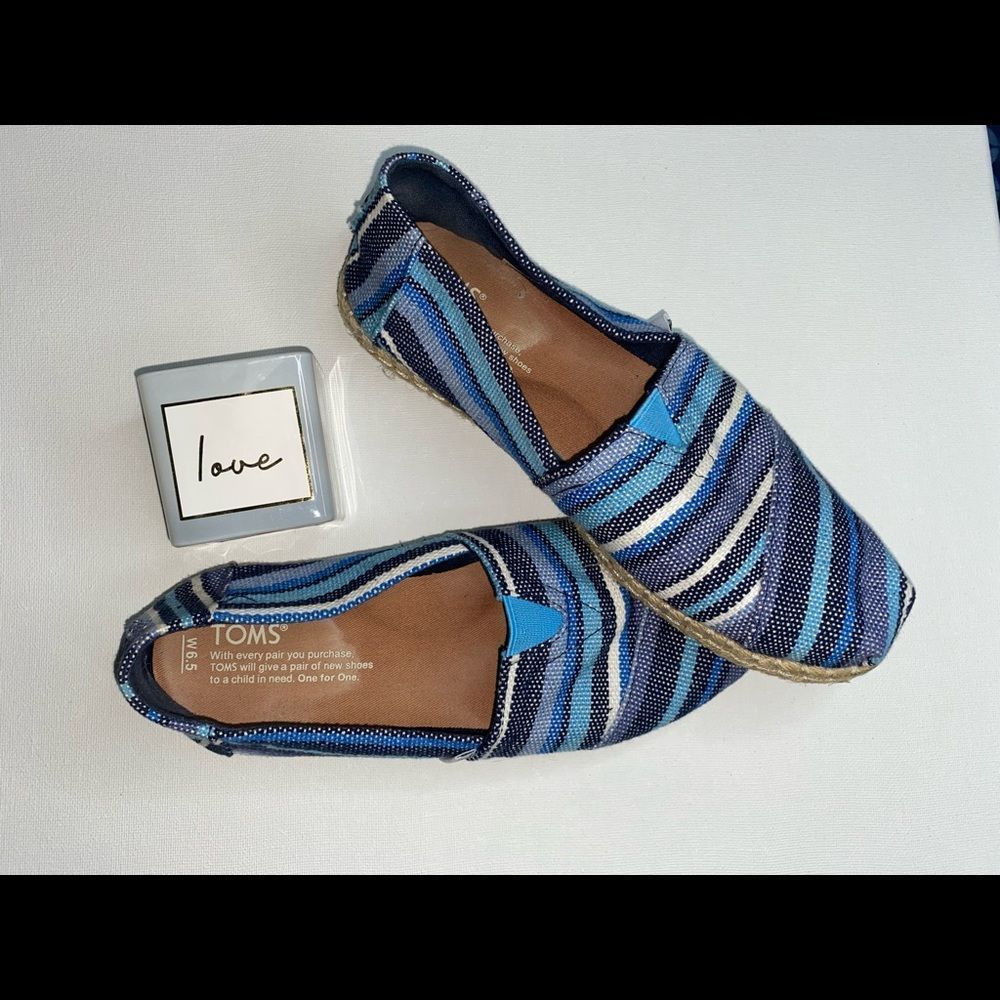 Toms 6.5W Blue Striped
